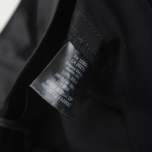 Nili Lotan Silk Satin Paris Pants Size 6 Black Drop Crotch Trousers NWT - Picture 10 of 14
